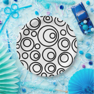 Circles Design Paper Plate