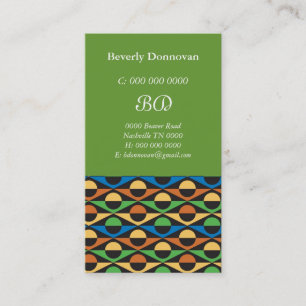 Circles & Geometric Business Card
