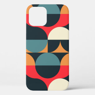 Circles illusion seamless pattern. iPhone 12 case