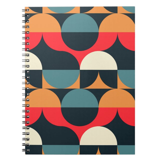 Circles illusion seamless pattern. notebook (Front)