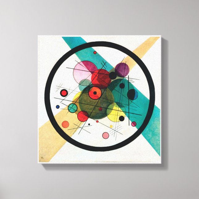 Circles in a Circle by Wassily Kandinsky Canvas Print (Front)