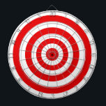 Circles in Red & White Dart Board<br><div class="desc">Abstract art with circle geometric shapes in red and white.</div>