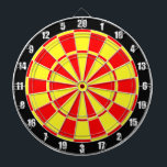 Circles in Red & Yellow on Black Dartboard<br><div class="desc">Circles in Red & Yellow on Black Dart Board.</div>