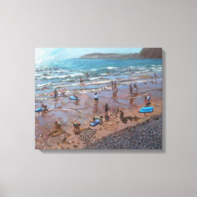 Circles in the Sand Sidmouth 2007 Canvas Print (Front)