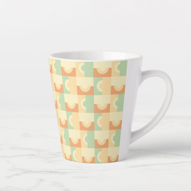 Circles in Yellow Latte Mug (Right)