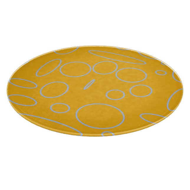 Circles Loops on Orange Cutting Board (Corner)