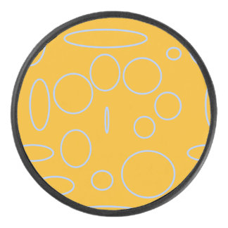 Circles Loops on Orange  Hockey Puck