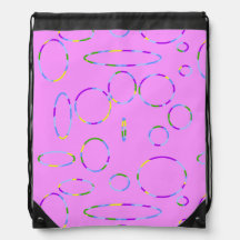 Circles Loops on Pink Geometric 