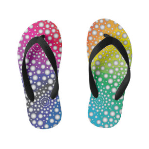 Circles Mandala 2 Kid's Flip Flops