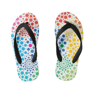 Circles Mandala 3 Kid's Flip Flops