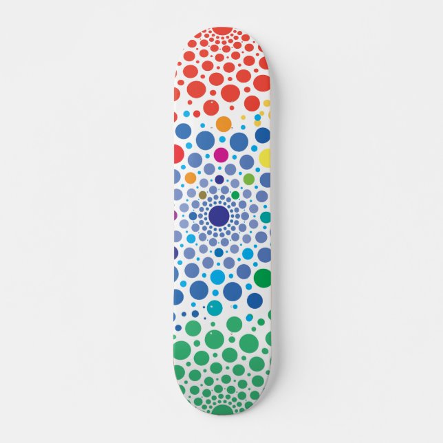 Circles Mandala 3 Skateboard (Front)