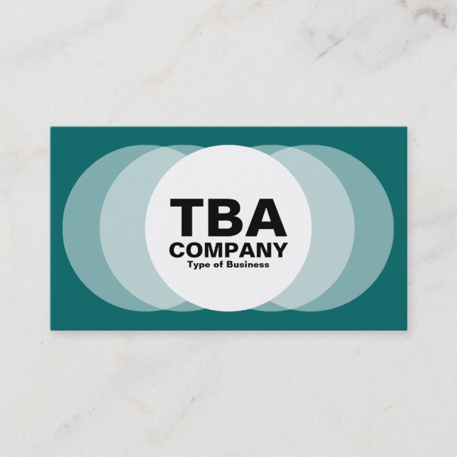 Circles - Moss Green Business Card (Front)