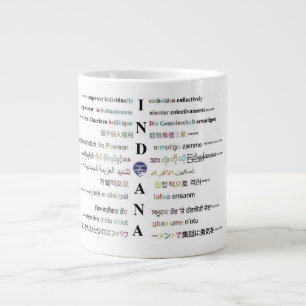 Circles of America - Languages of Indiana III Large Coffee Mug