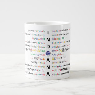 Circles of America - Languages of Indiana lll Large Coffee Mug
