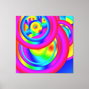 Circles of Colour Canvas Print