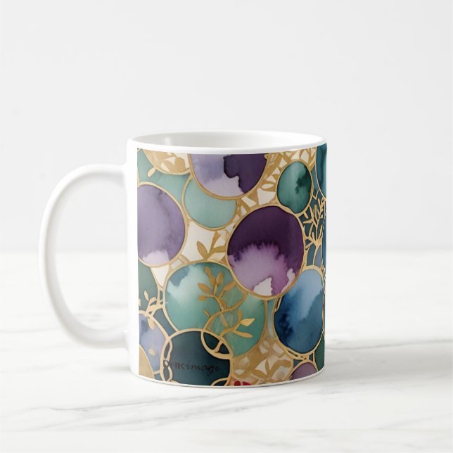 "Circles of Serenity" Abstract Mug by DAKimage (Left)