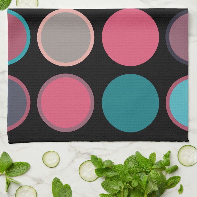 Circles of the Horizon 3  Tea Towel (Folded)