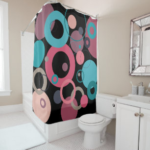 Circles of the horizon      shower curtain
