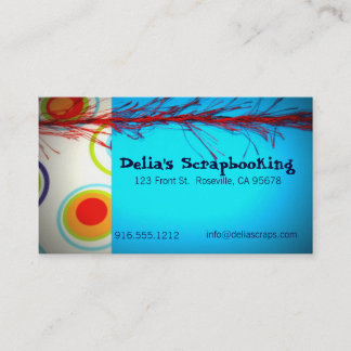 Circles on Blue Business Cards