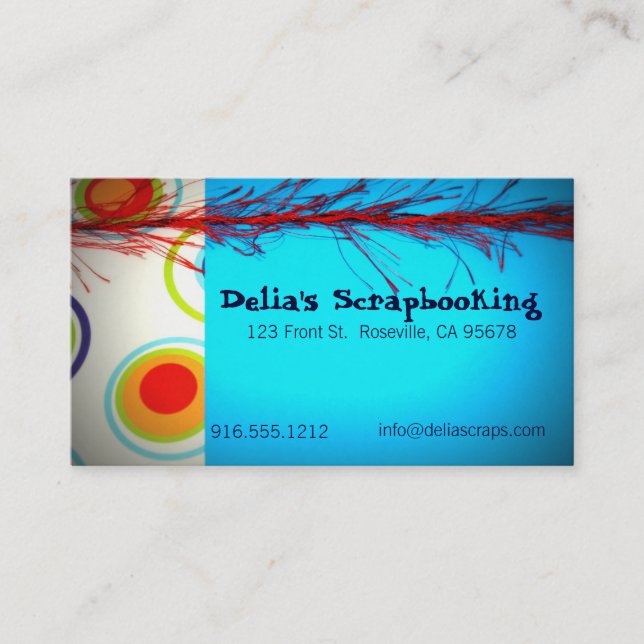 Circles on Blue Business Cards (Front)