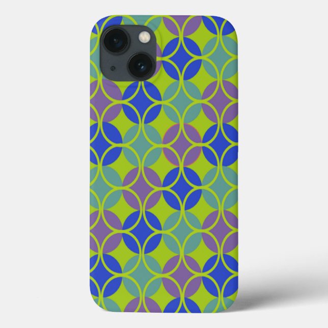 Circles on Circles - Blue, Green, Purple Case-Mate iPhone Case (Back)