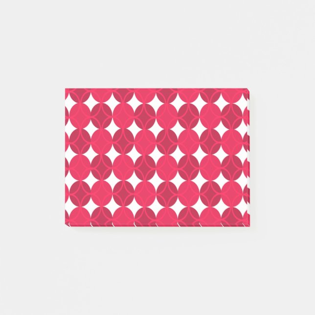 Circles on Circles - Cranberry and Grey Post-it Notes (Front)