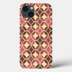 Circles on Circles - Purple and Cream iPhone 13 Case