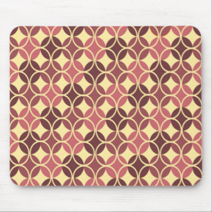 Circles on Circles - Purple and Cream Mouse Mat