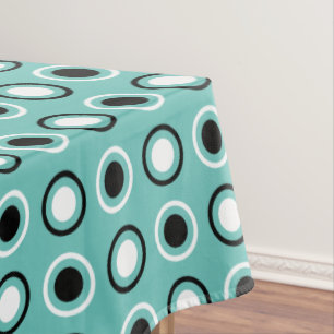 Circles on Teal Tablecloth