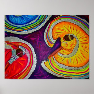 Circles on the Ground Poster