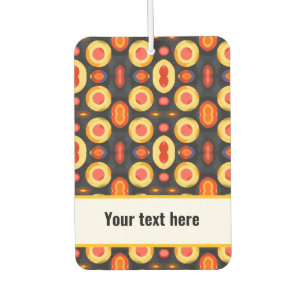 Circles Orange Yellow Black Car Air Freshener