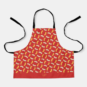 Circles Orange Yellow Minimal Pattern Apron
