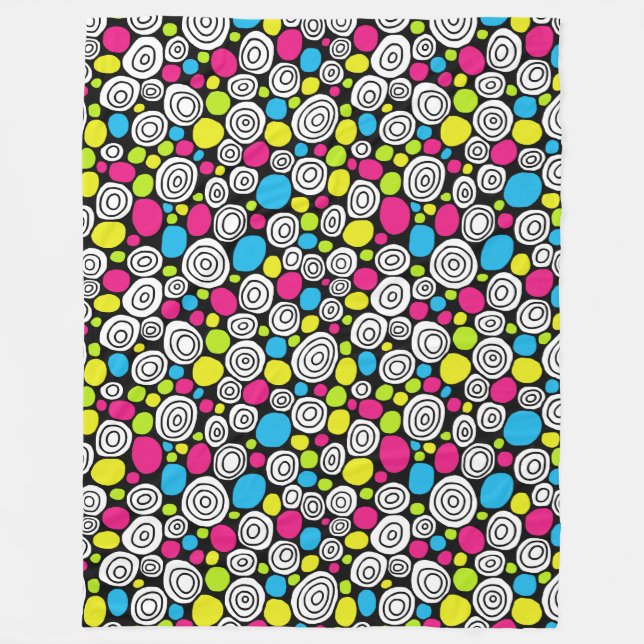 Circles Pattern 210819 - Colours 02 Fleece Blanket (Front)