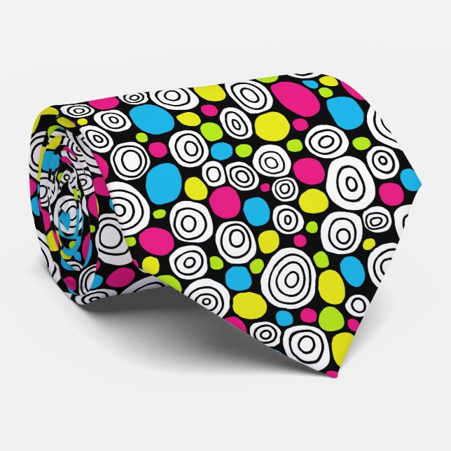 Circles Pattern 210819 - Colours 02 Tie (Rolled)