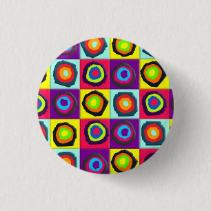 circles pattern 3 cm round badge