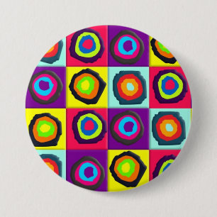 circles pattern 7.5 cm round badge