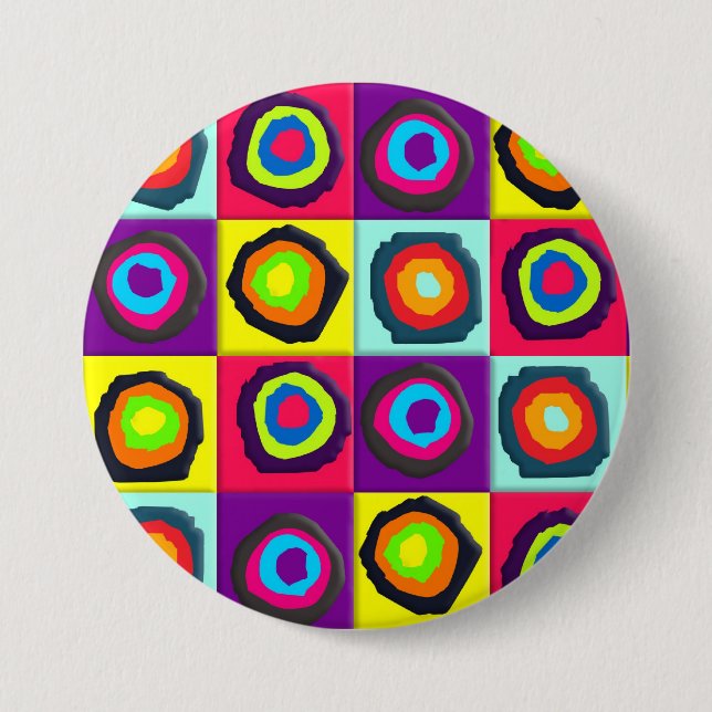 circles pattern  7.5 cm round badge (Front)
