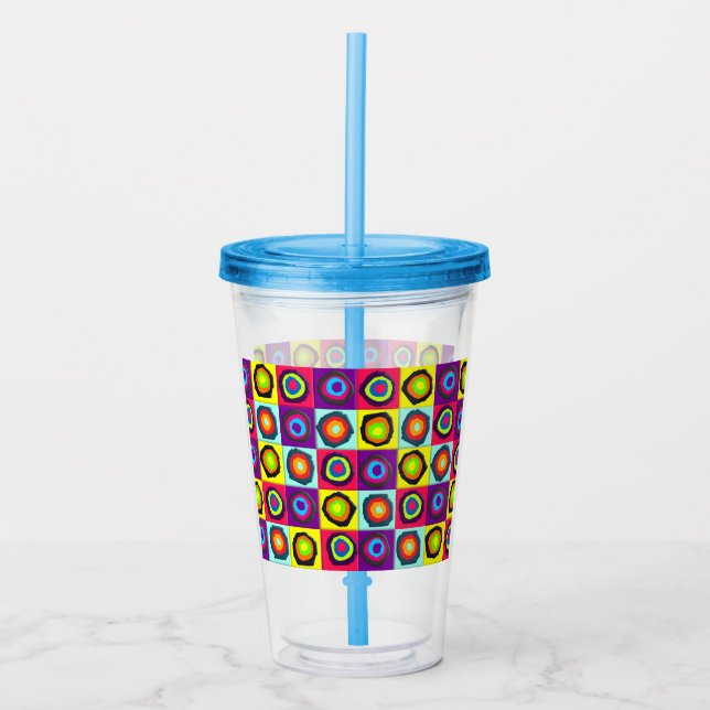 circles pattern  acrylic tumbler (Front)