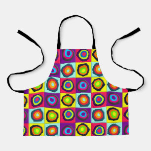 circles pattern apron