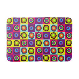 circles pattern bath mat