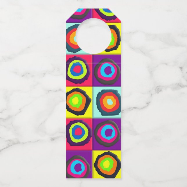 circles pattern   bottle tag (Front)