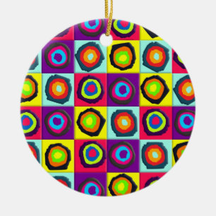 circles pattern ceramic tree decoration