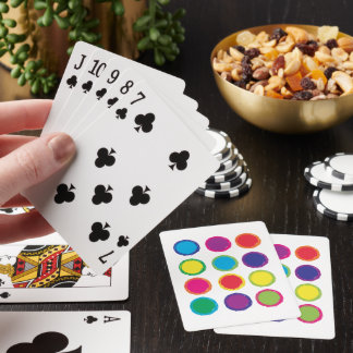 Circles Pattern Colourful Outlines Playing Cards