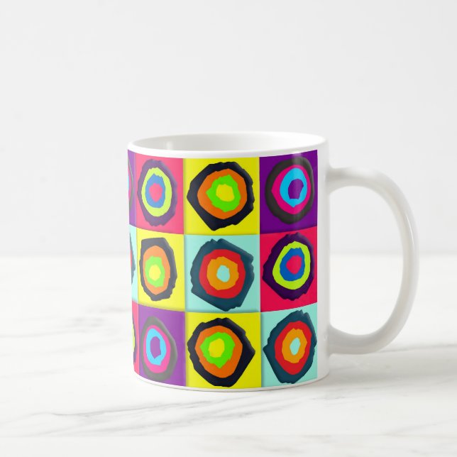 circles pattern elastic hair tie coffee mug (Right)