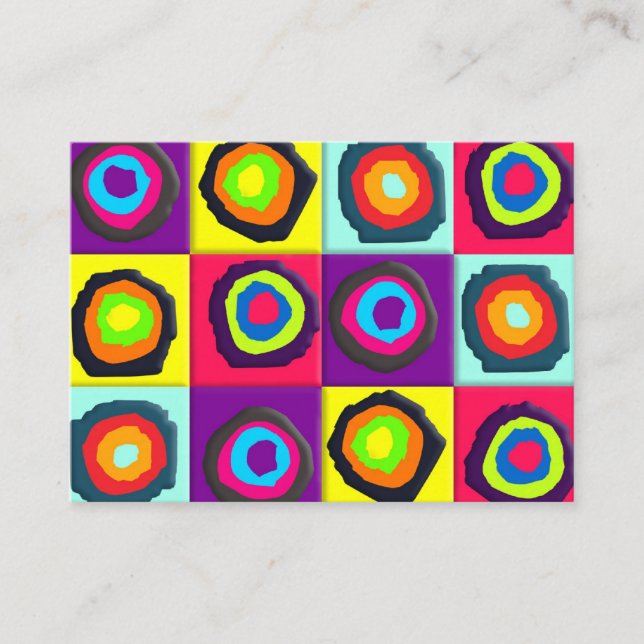 circles pattern elastic hair tie enclosure card (Front)