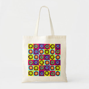 circles pattern elastic hair tie tote bag