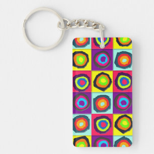 circles pattern elastic key ring