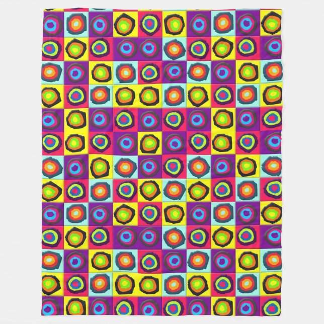 circles pattern  fleece blanket (Front)