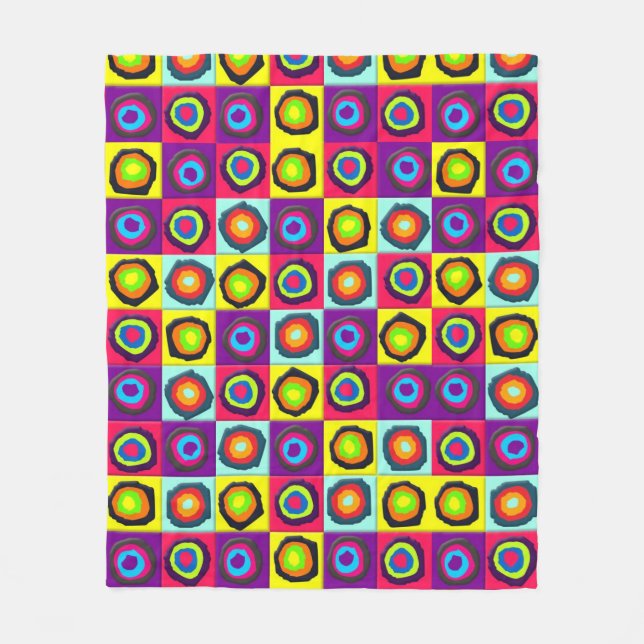 circles pattern  fleece blanket (Front)
