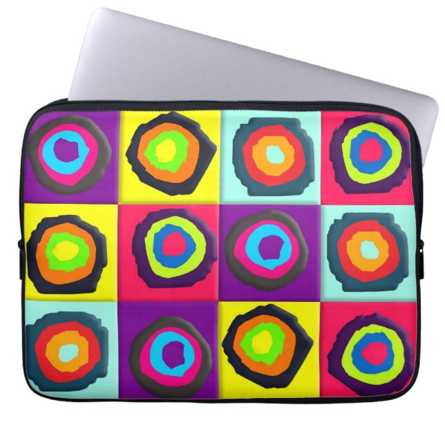 circles pattern  laptop sleeve (Front)